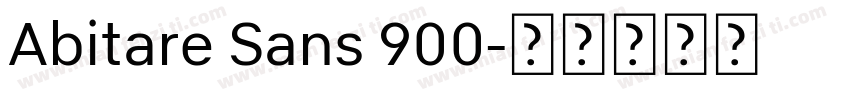 Abitare Sans 900字体转换